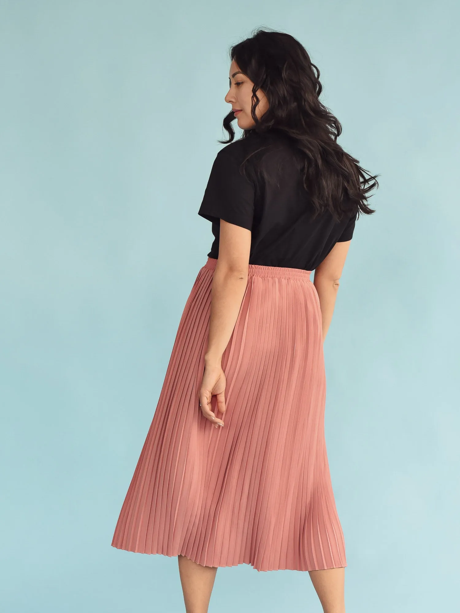 Hazel Pink Pleated Skirt