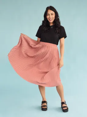 Hazel Pink Pleated Skirt