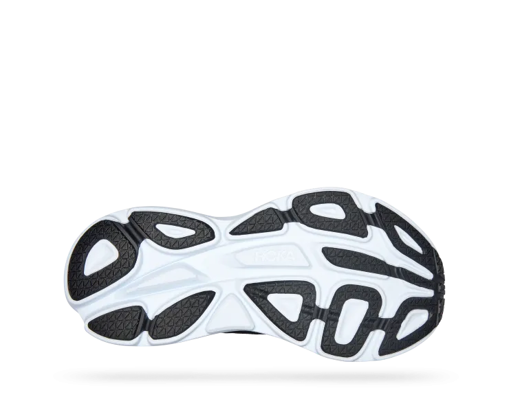 Hoka Womens Bondi 8 Athletic Shoes- Black/White