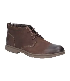 Hush Puppies Mens Tyson Chukka Nubuck Leather Boot (Brown) - UTFS6064