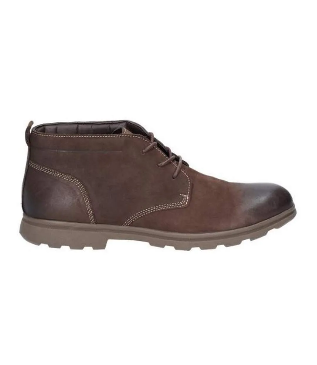 Hush Puppies Mens Tyson Chukka Nubuck Leather Boot (Brown) - UTFS6064