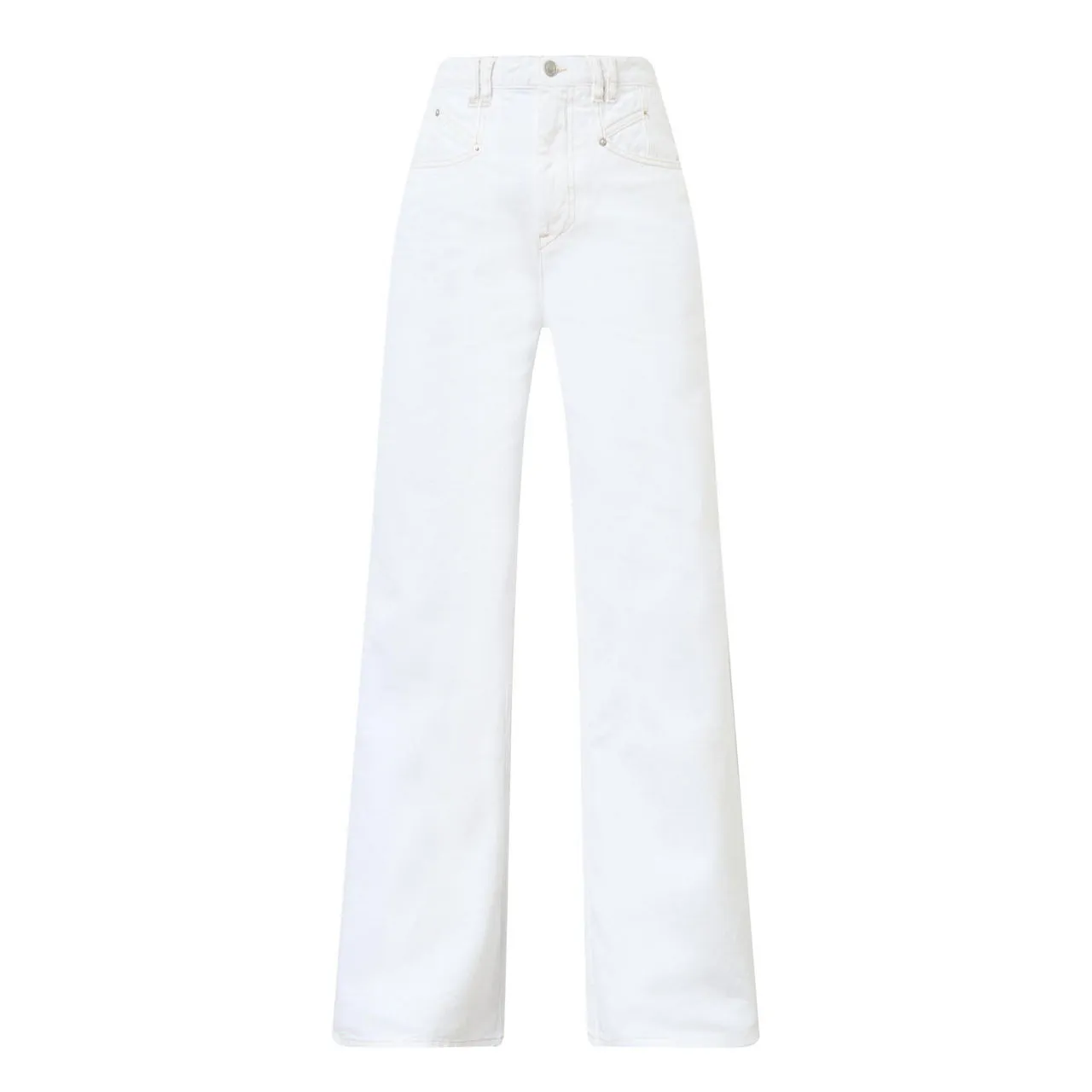 ISABEL MARANT Lemony High-Rise Denim Jeans - White