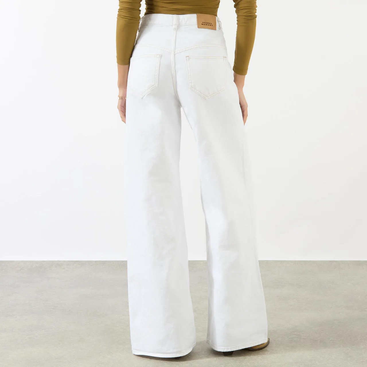 ISABEL MARANT Lemony High-Rise Denim Jeans - White