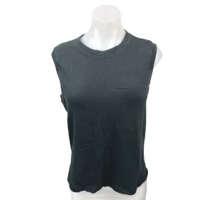 Jenni Kayne Easy Black Crew Neck Sleeveless Knit Pullover Sweater Tank Top Sz L