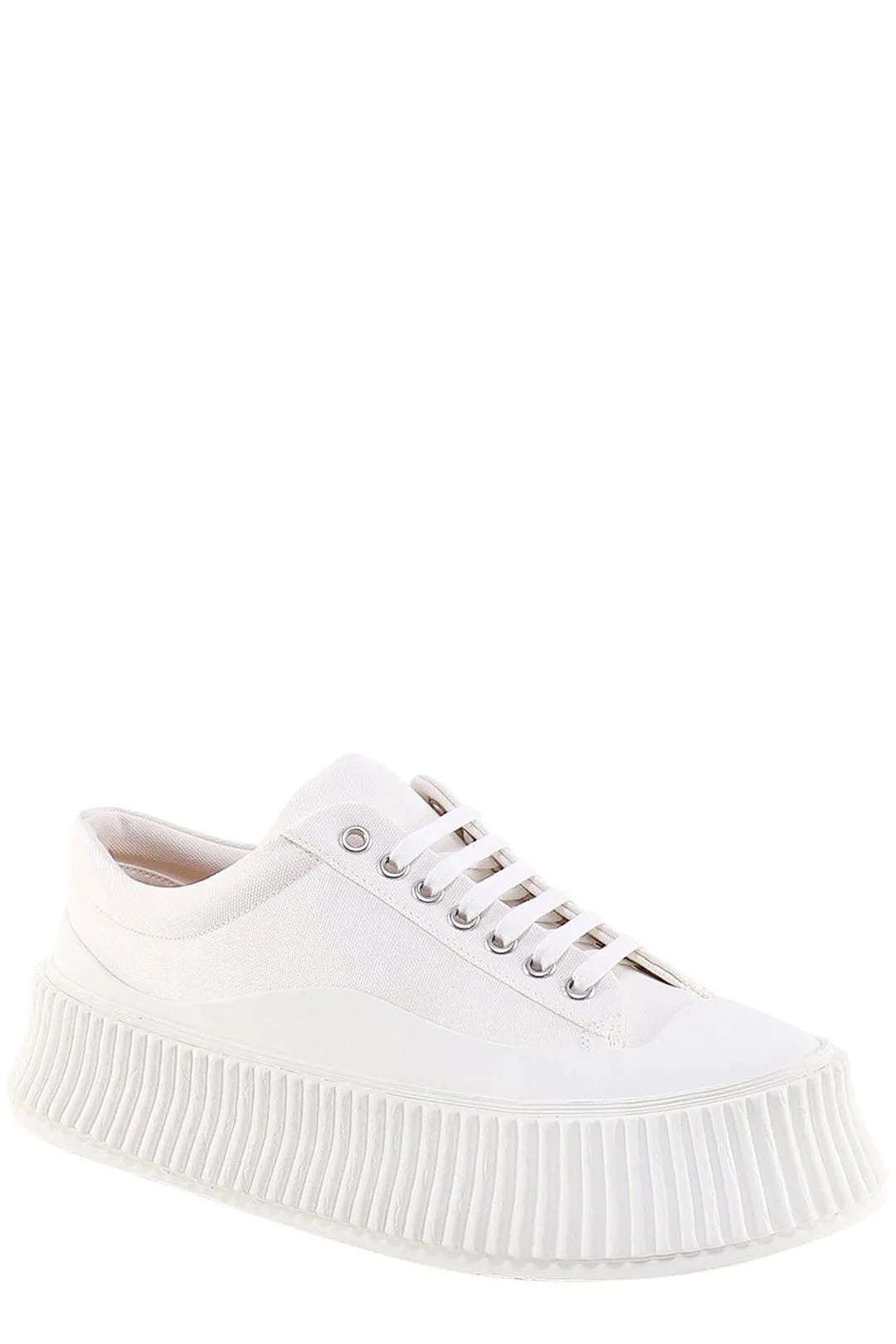 Jil Sander Chunck Ribbed Sole Lace-Up Sneakers