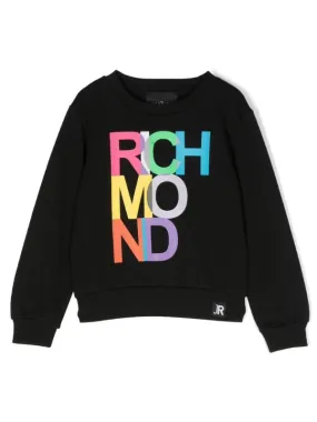 John Richmond Sweater Color Logo Black