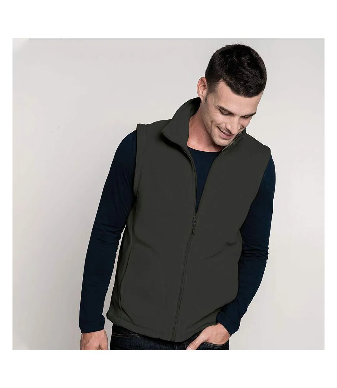 Kariban Mens Luca Fleece Gilet Jacket (Black) - UTRW739