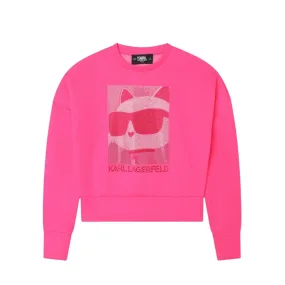 Karl Lagerfeld Sweater Cat Logo Pink