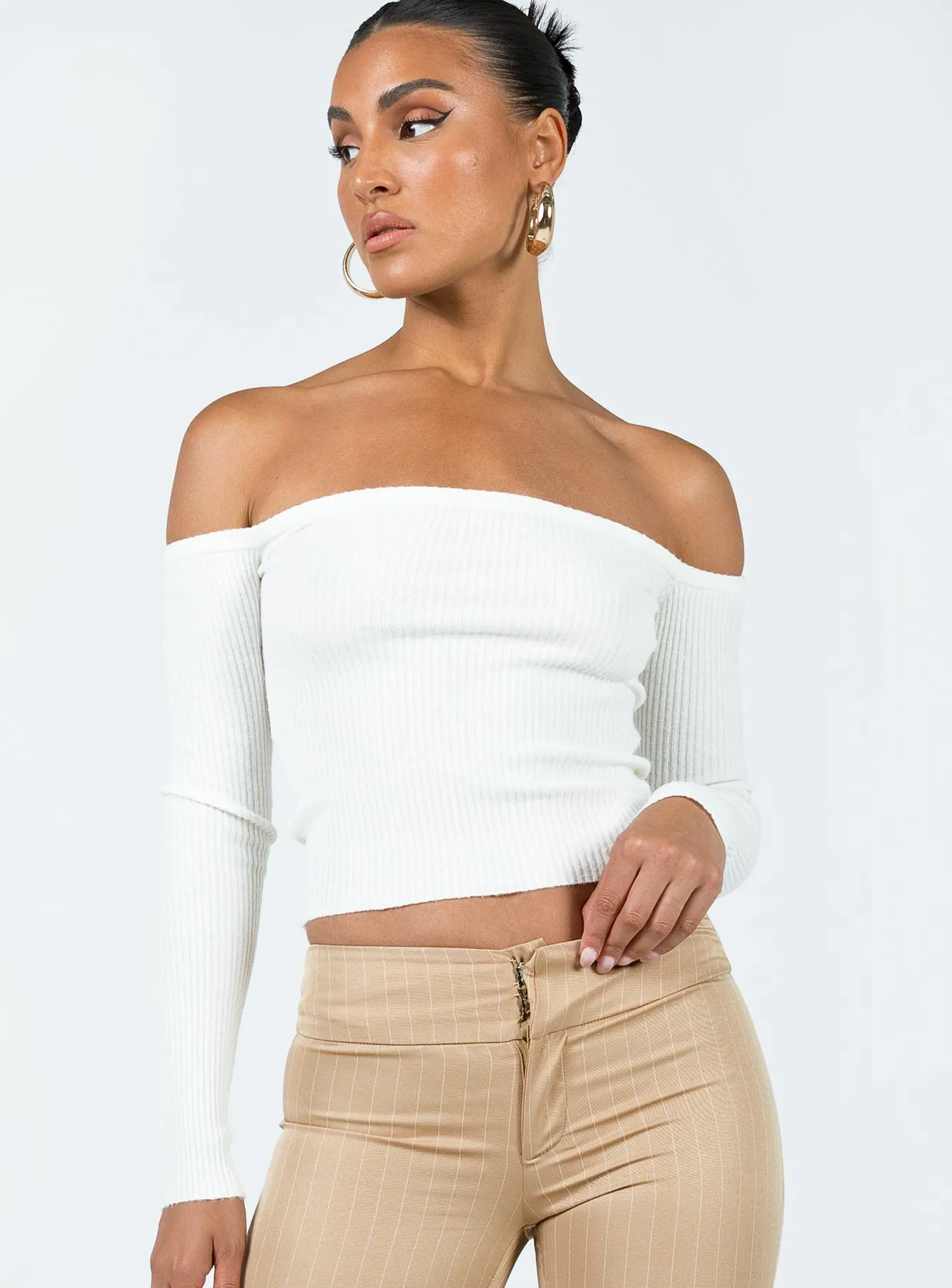 Katandra Off Shoulder Top Ivory