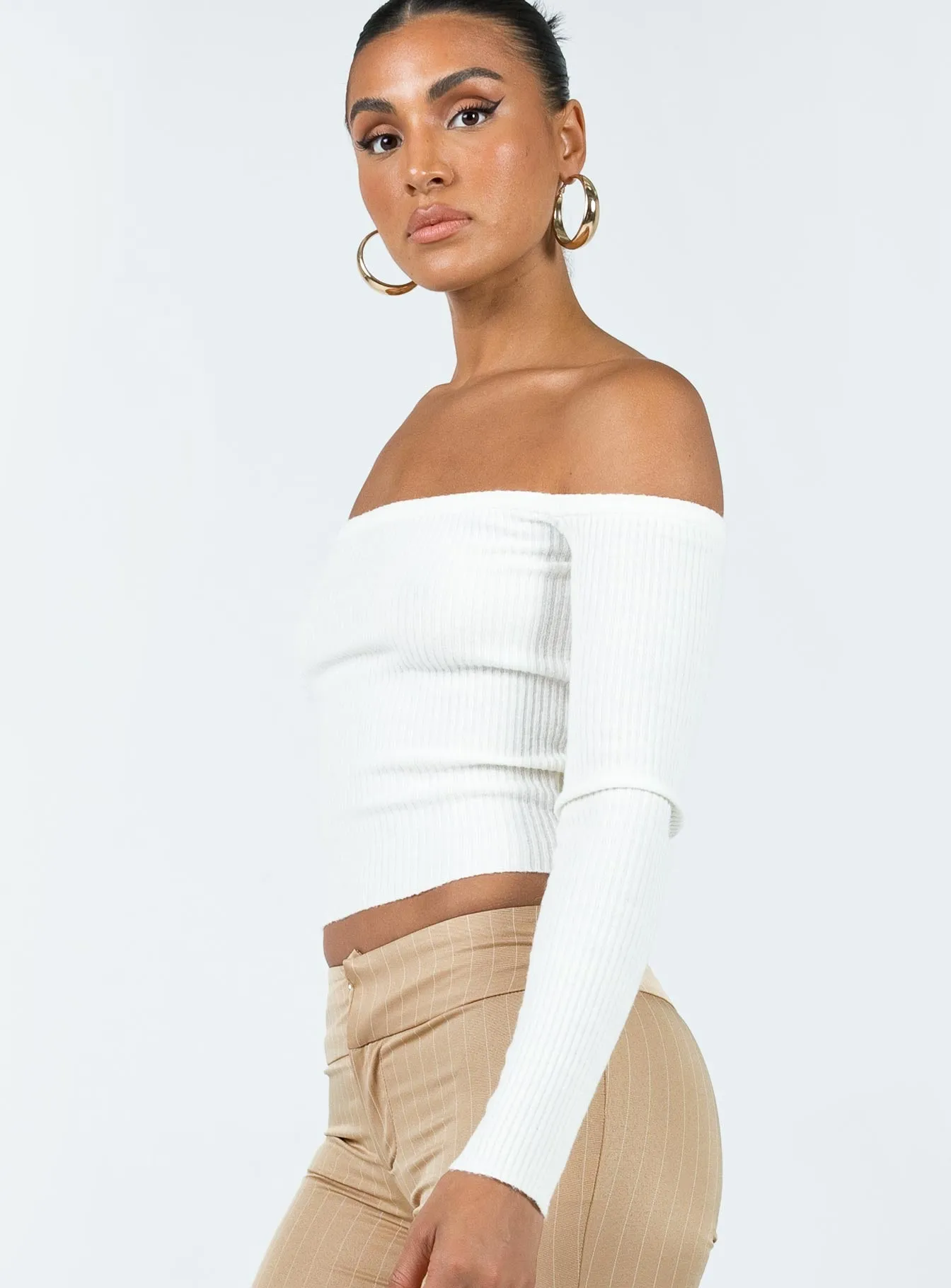 Katandra Off Shoulder Top Ivory