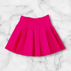 Kids Hot Pink Pleated Skirt