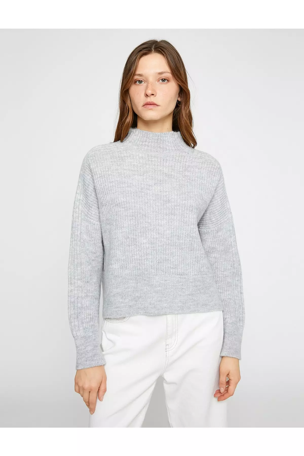 KOTON Stand-Up Collar Sweater