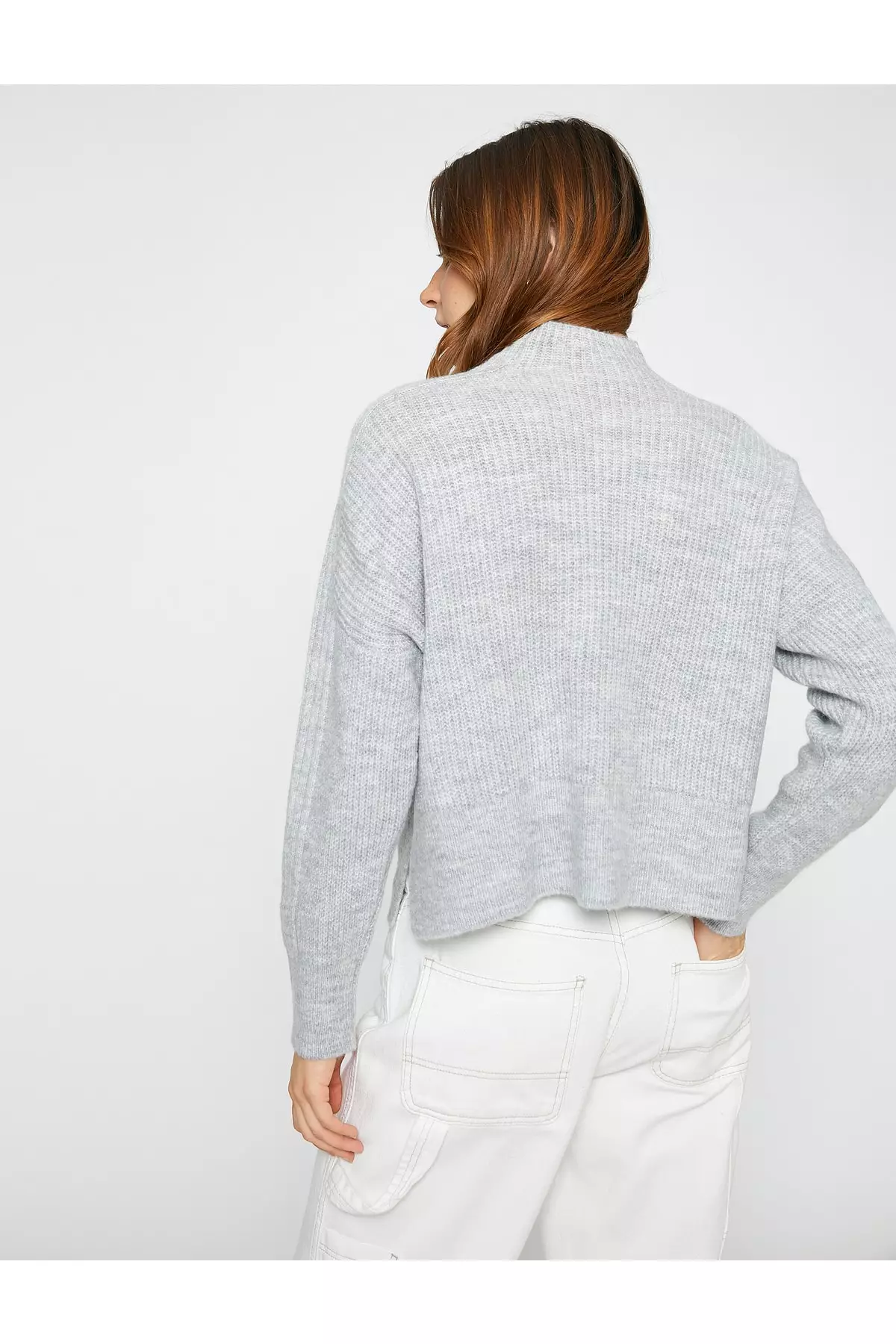 KOTON Stand-Up Collar Sweater