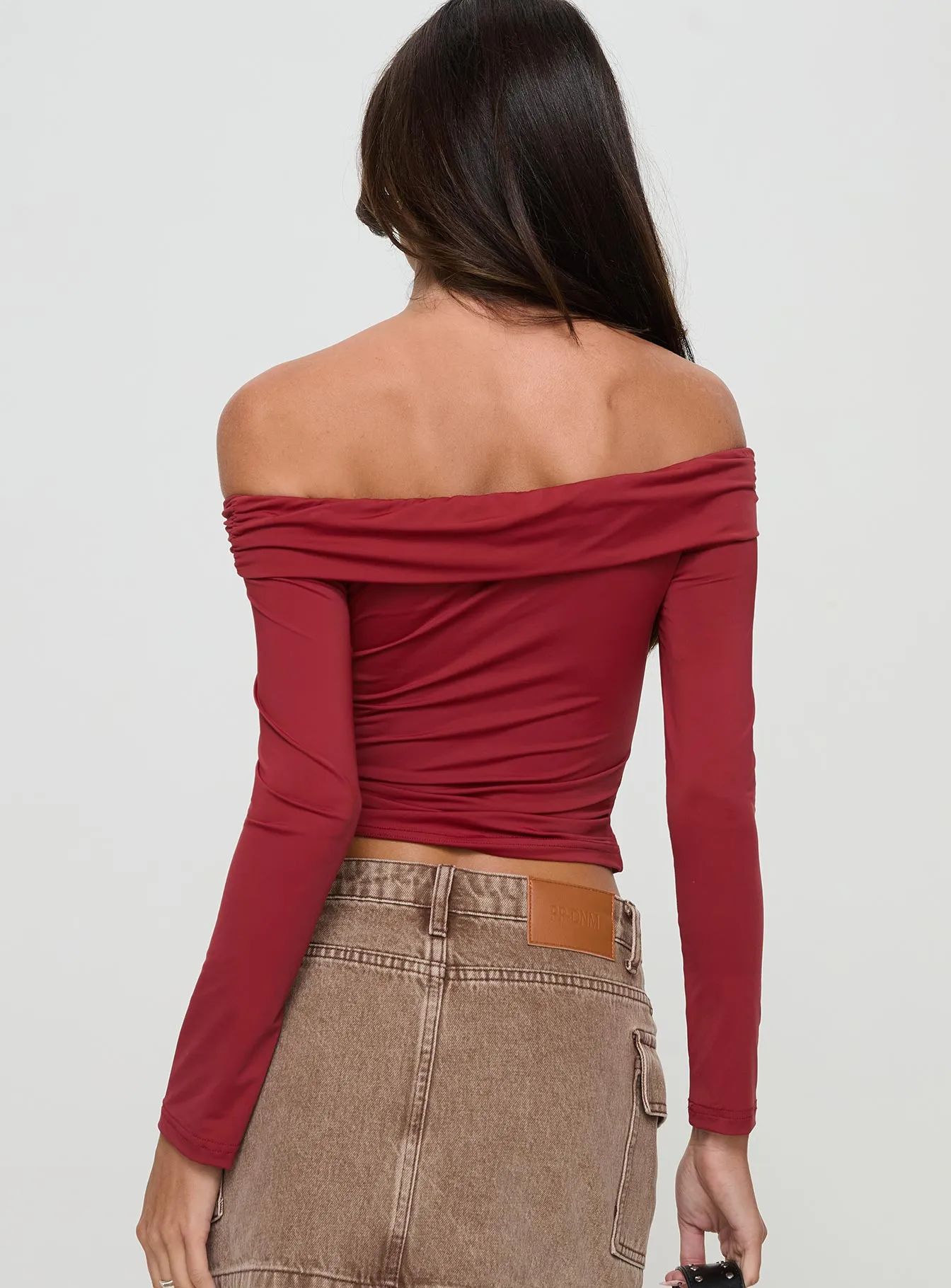 Kressida Off The Shoulder Top Red