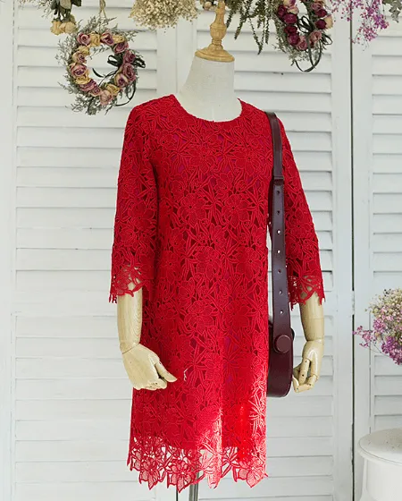 Lace Dress Matching Outfit - Priority Shipping