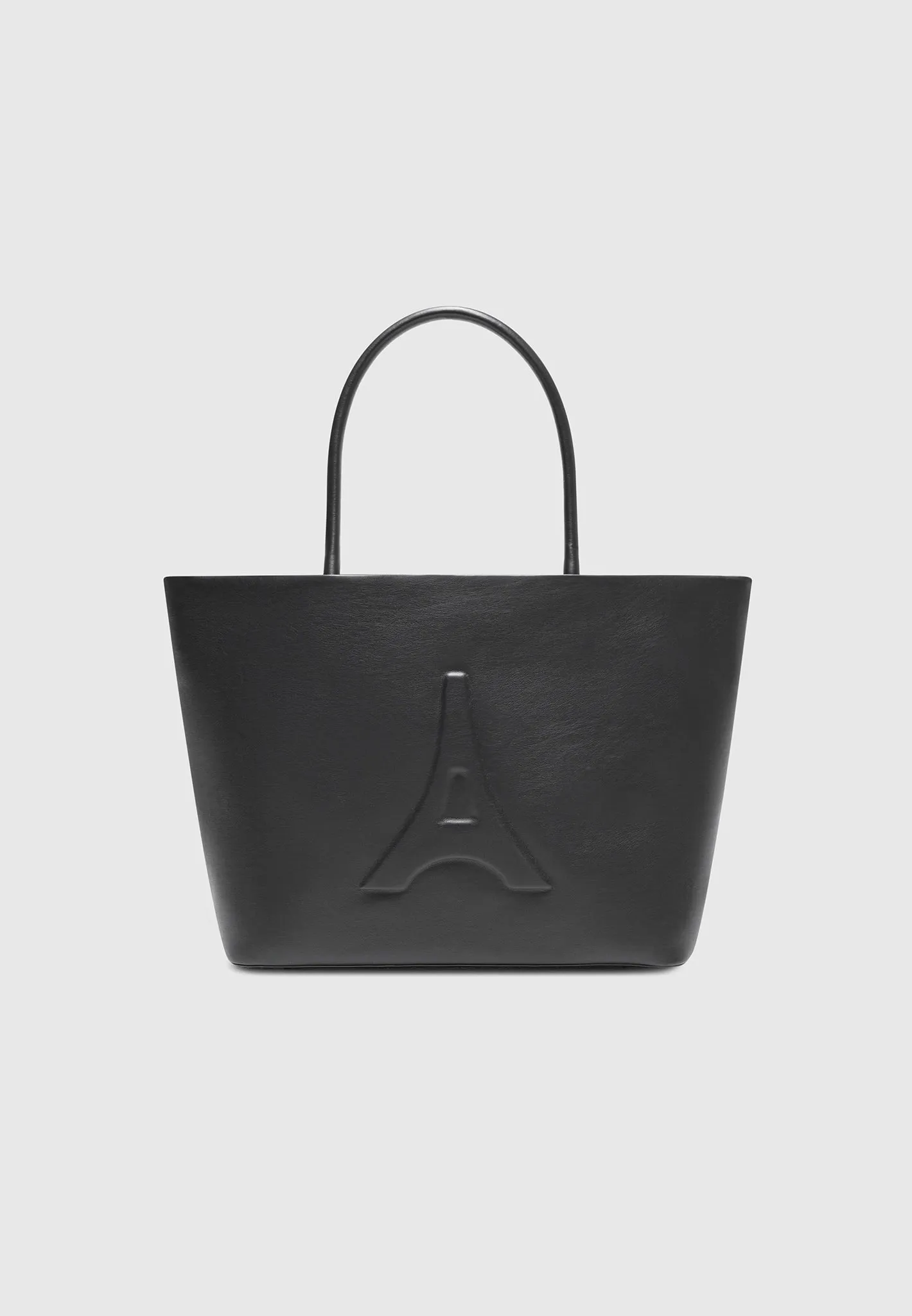 Leather Eiffel Tote Bag - Black