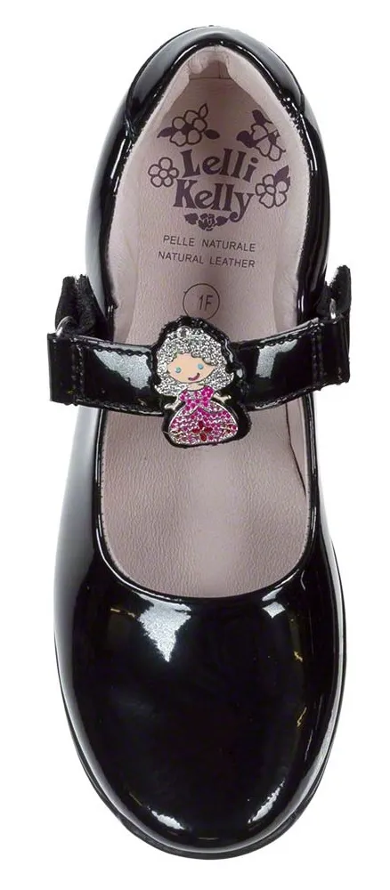 LELLI KELLY LK 8315 PRINNY INTERCHANGEABLE PRINCESS SCHOOL SHOES F FIT BLACK PATENT