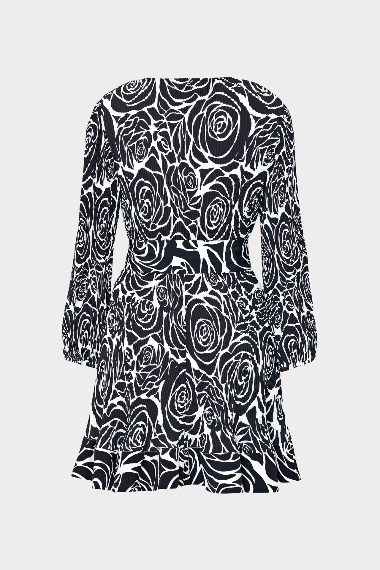 Liv Black Rose Pleated Dress