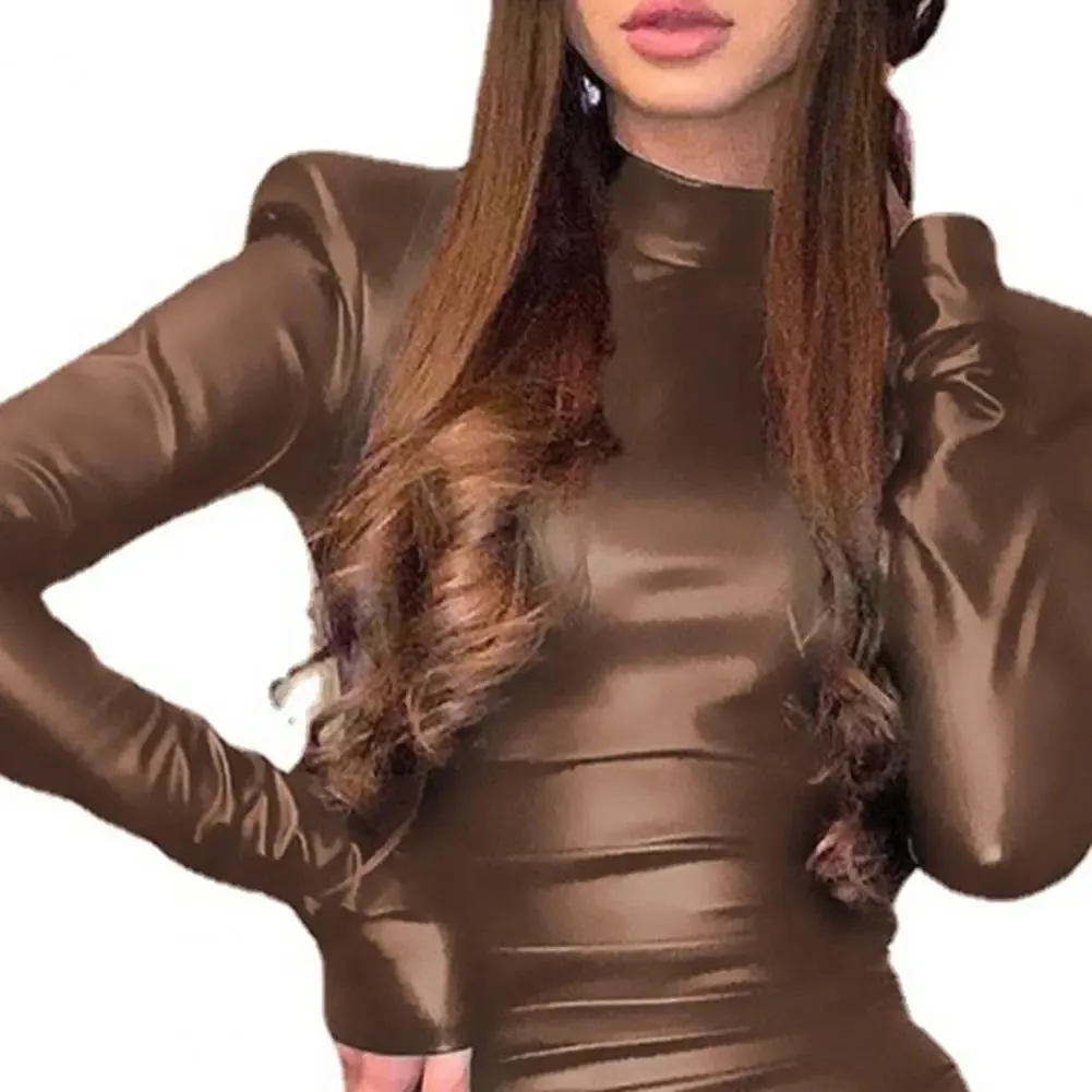 Long Sleeve Ruched Pure Sexy Streetwear Party Mini Dress