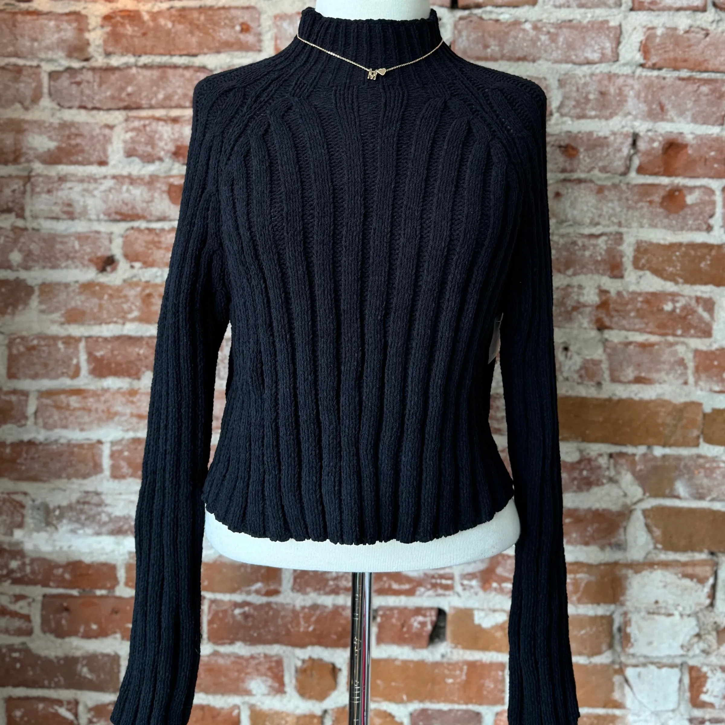 Make Me Believe Knit Sweater Black