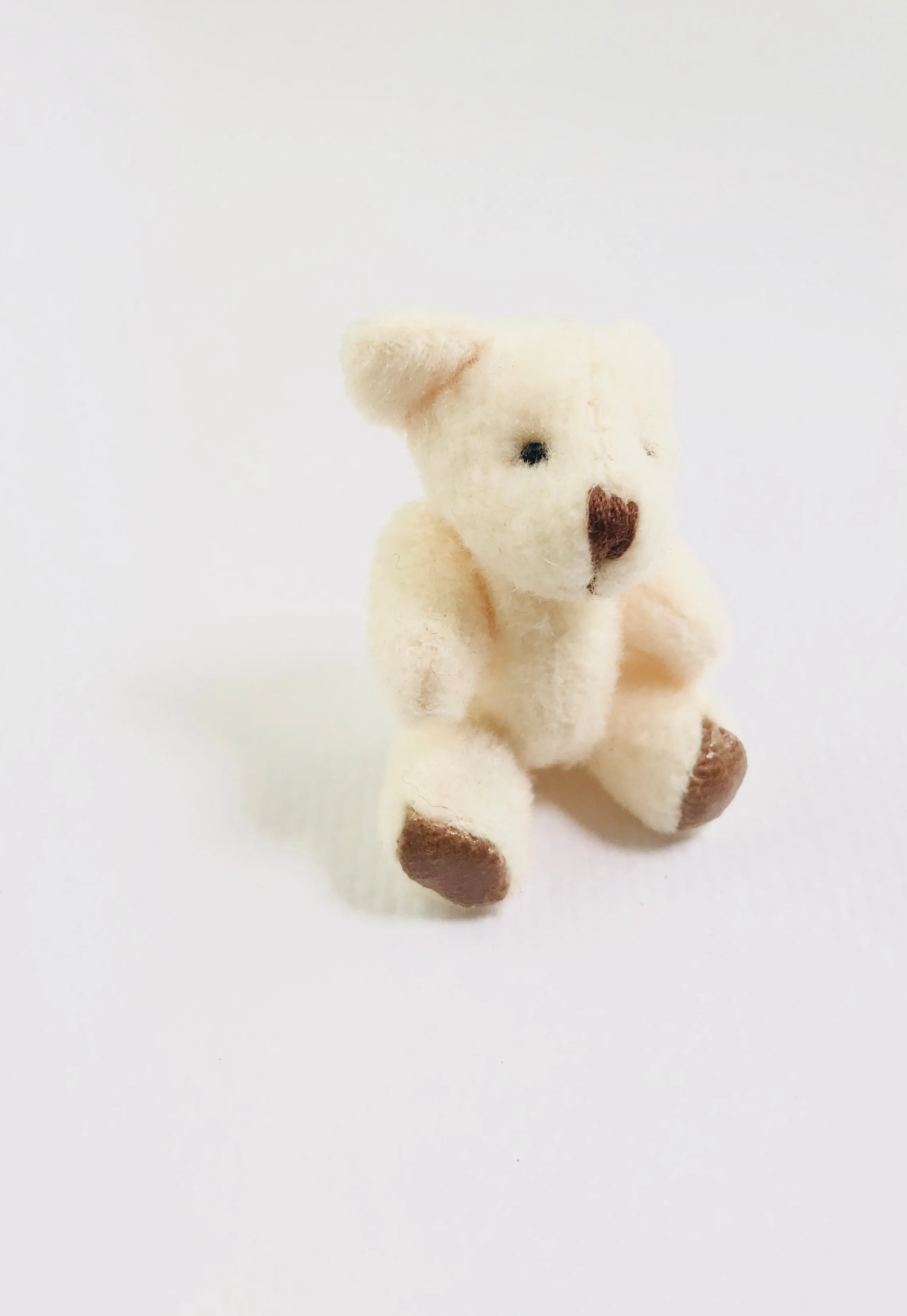 MINI JOINTED TEDDY BEAR 3,5 cm. offwhite