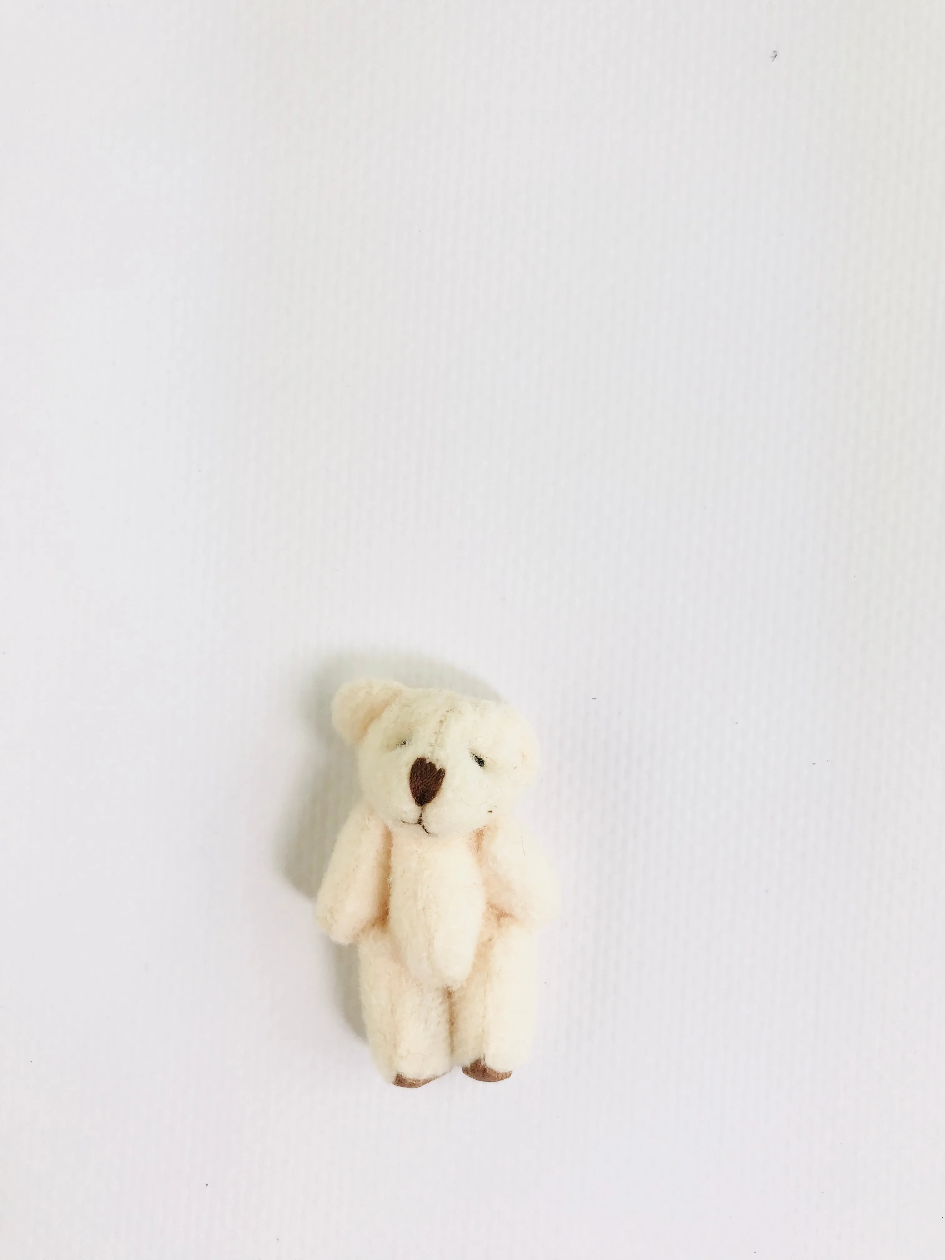 MINI JOINTED TEDDY BEAR 3,5 cm. offwhite