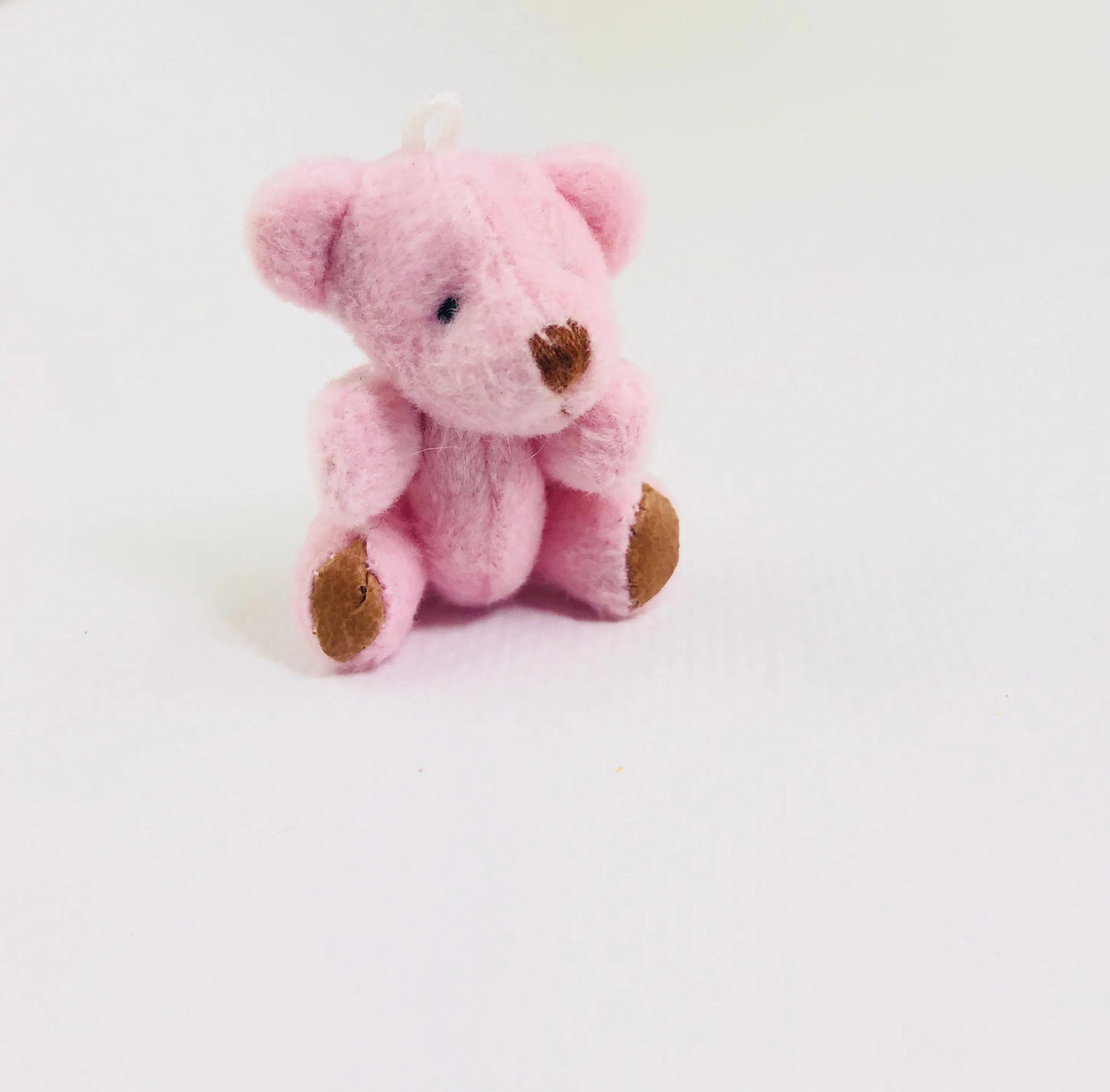 MINI JOINTED TEDDY BEAR 3,5cm. pink