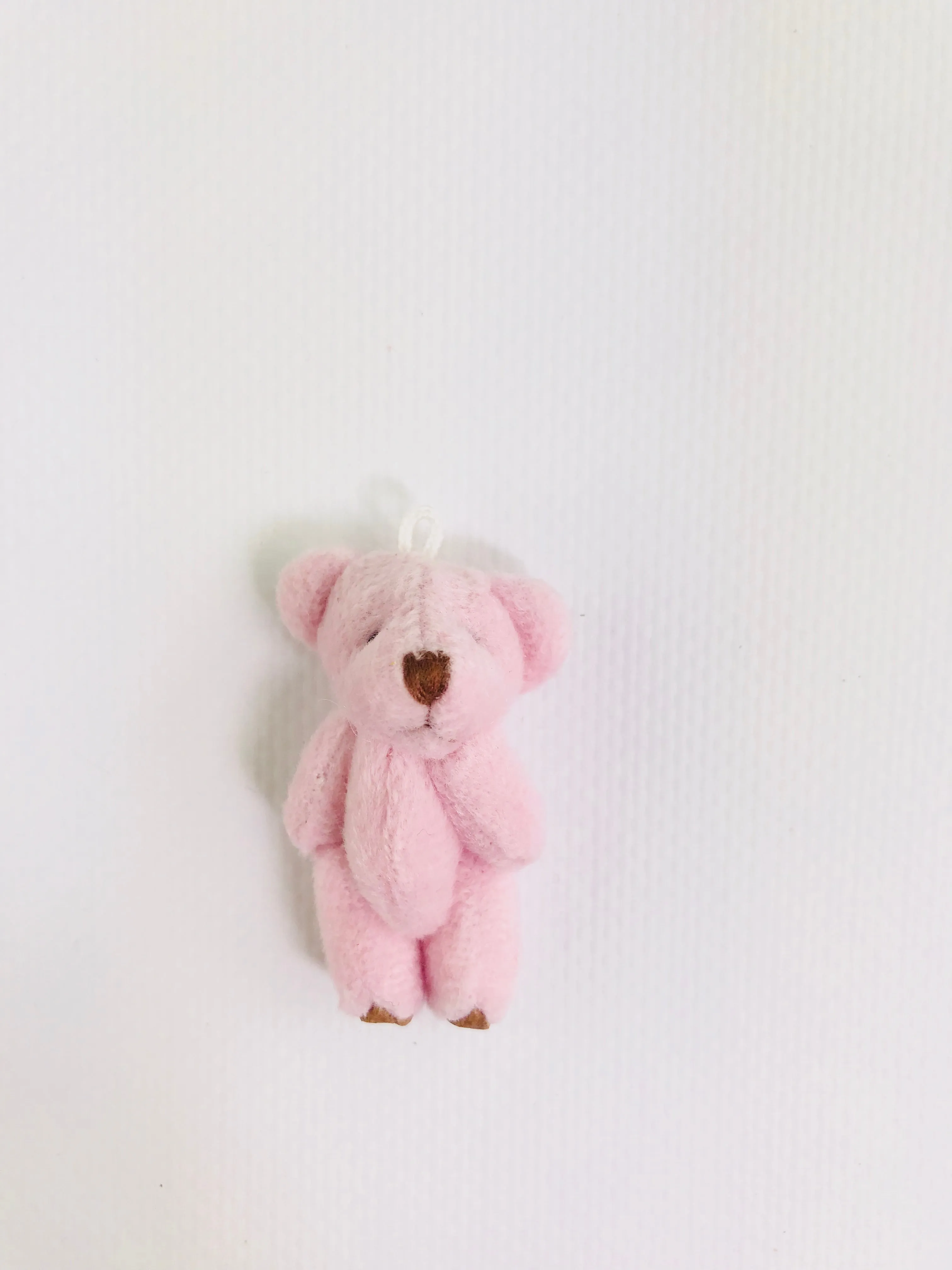 MINI JOINTED TEDDY BEAR 3,5cm. pink