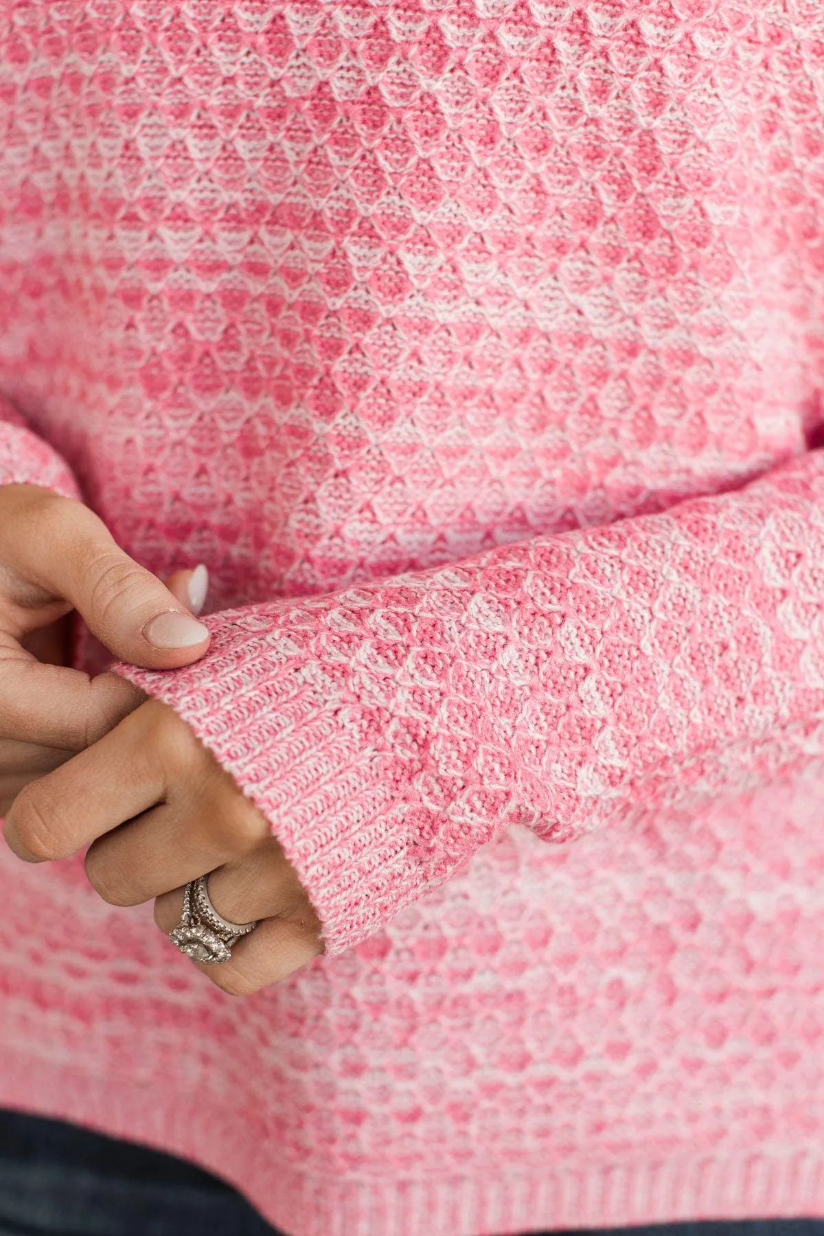 More About Me Knit Sweater- Pink