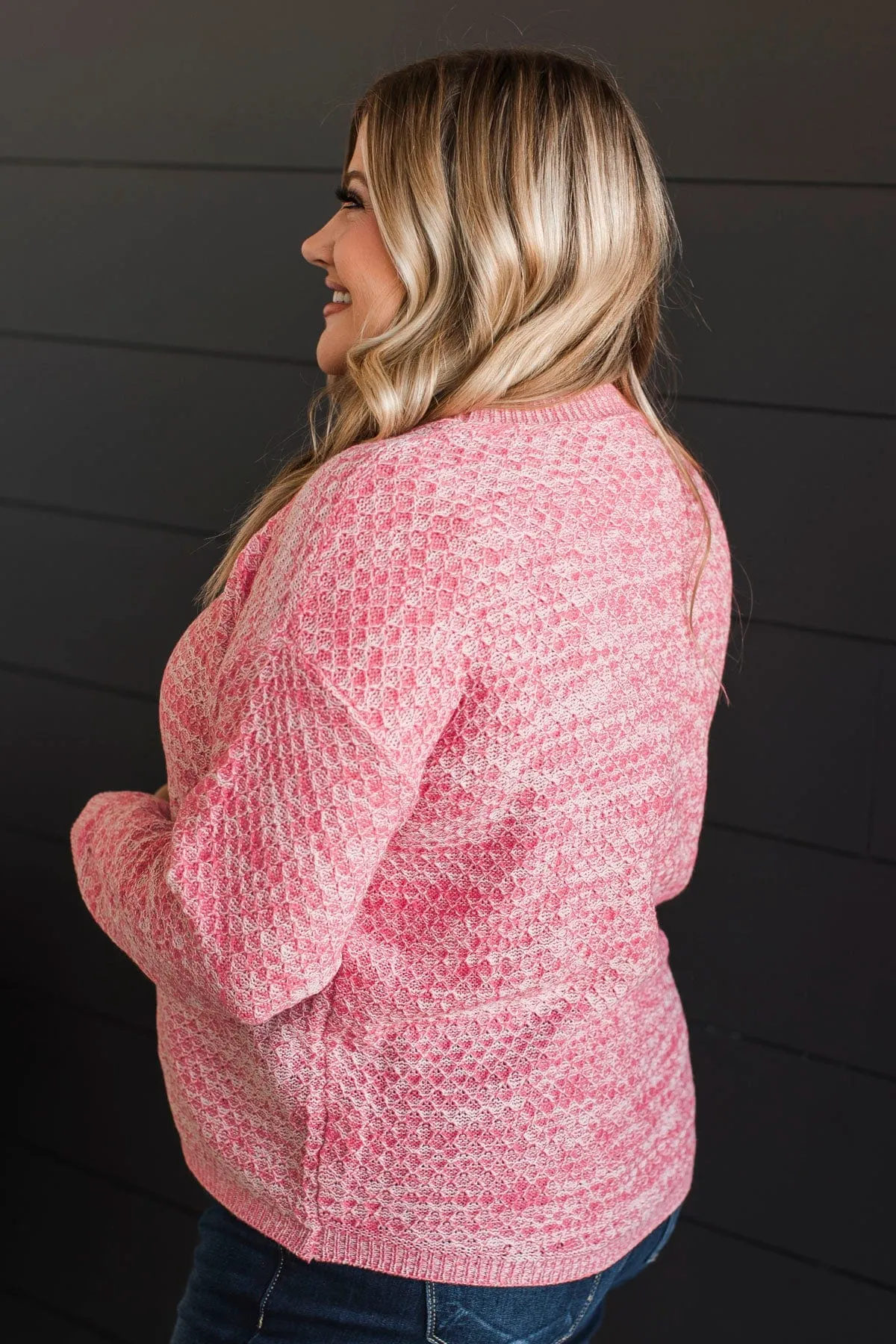 More About Me Knit Sweater- Pink