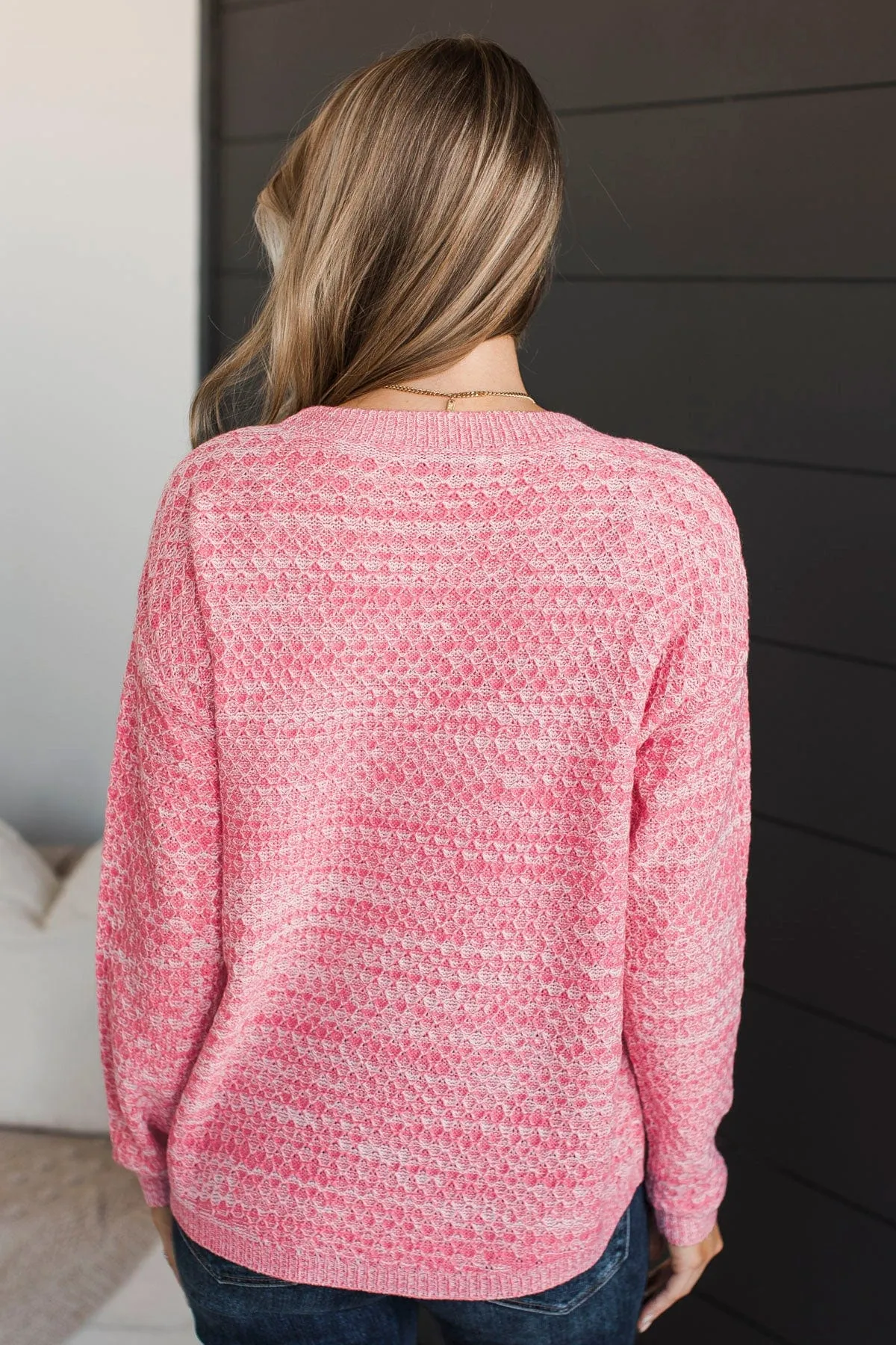 More About Me Knit Sweater- Pink