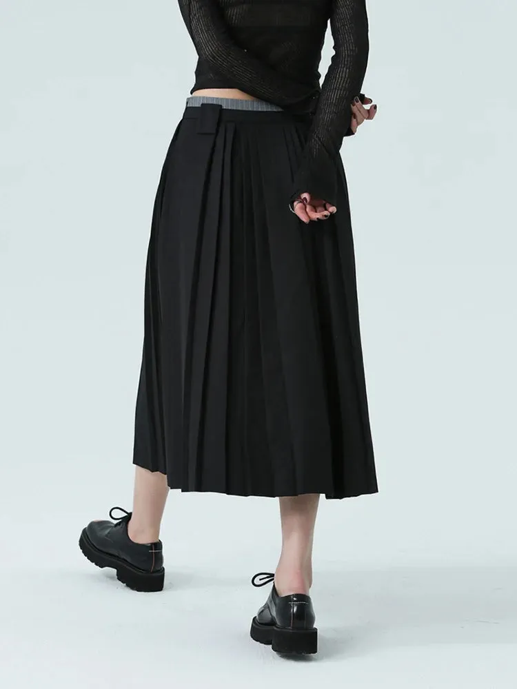 Nandeen Pleated A-line Skirt