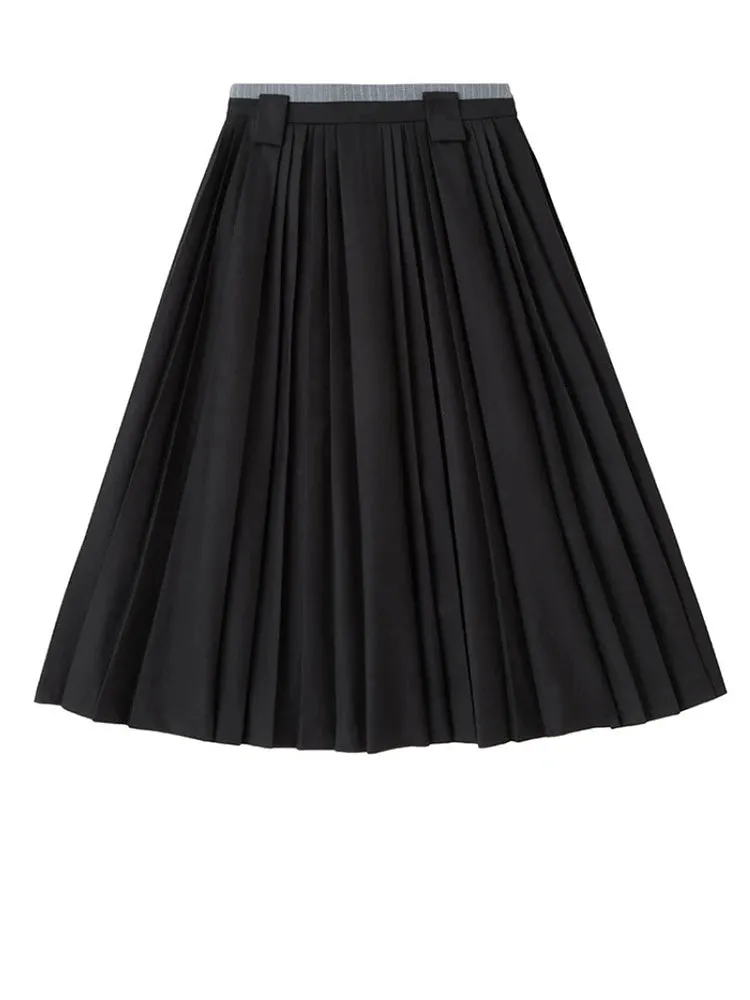 Nandeen Pleated A-line Skirt