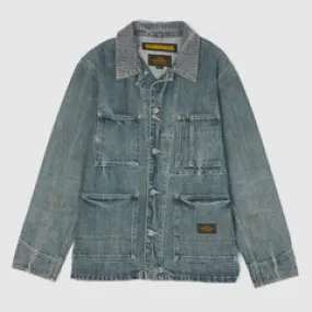 Neighborhood Coverall Distressed Work-Jacket