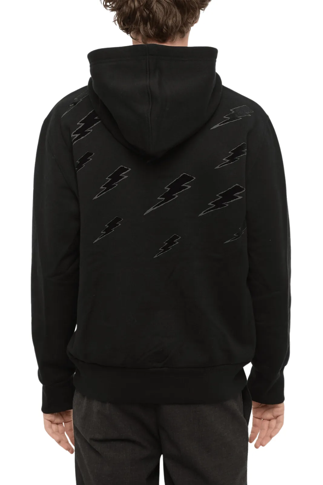 Neil Barrett Degrade Thunderbolt Black Hoodie