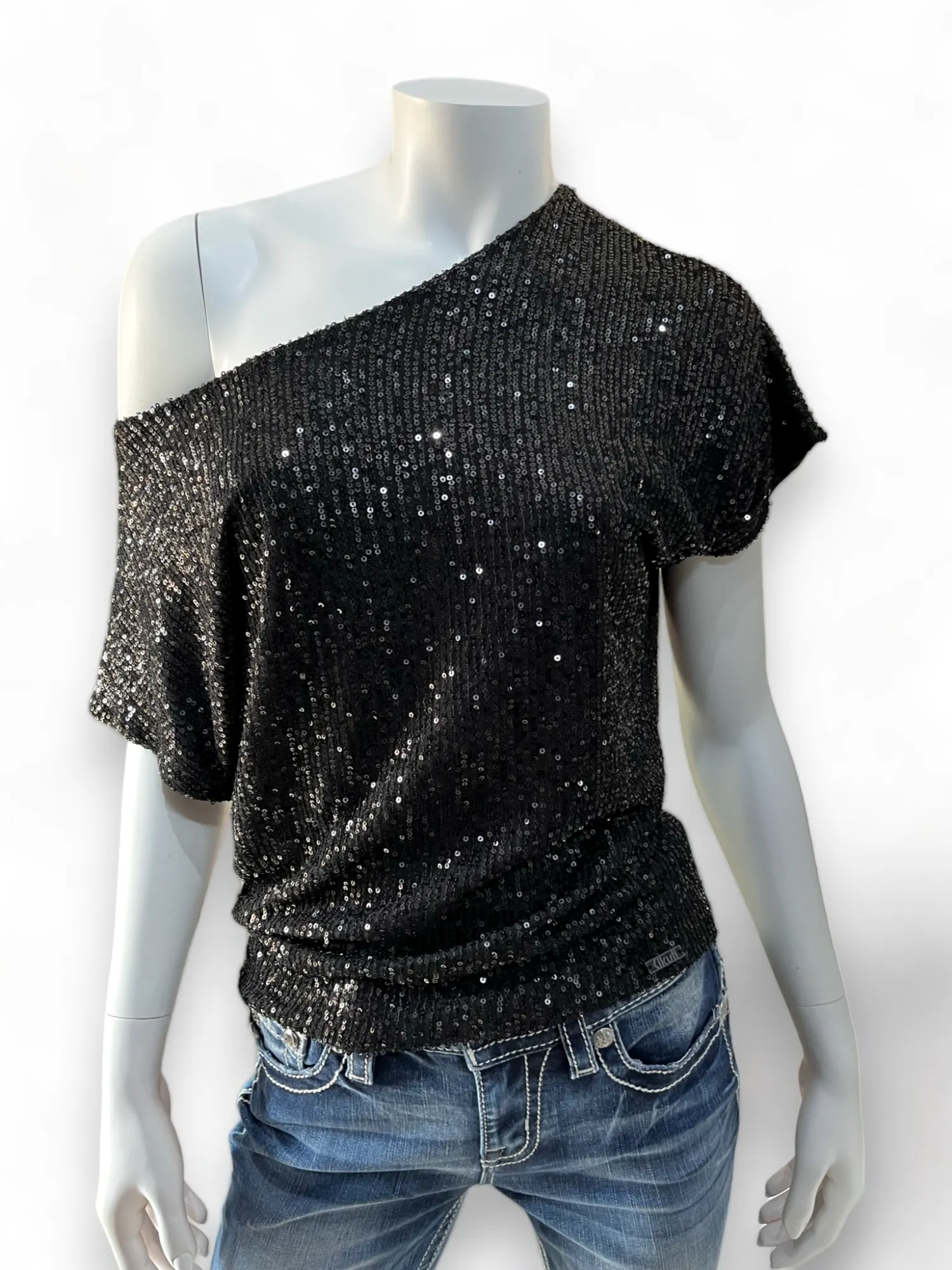 Nia Top - Black Sequin