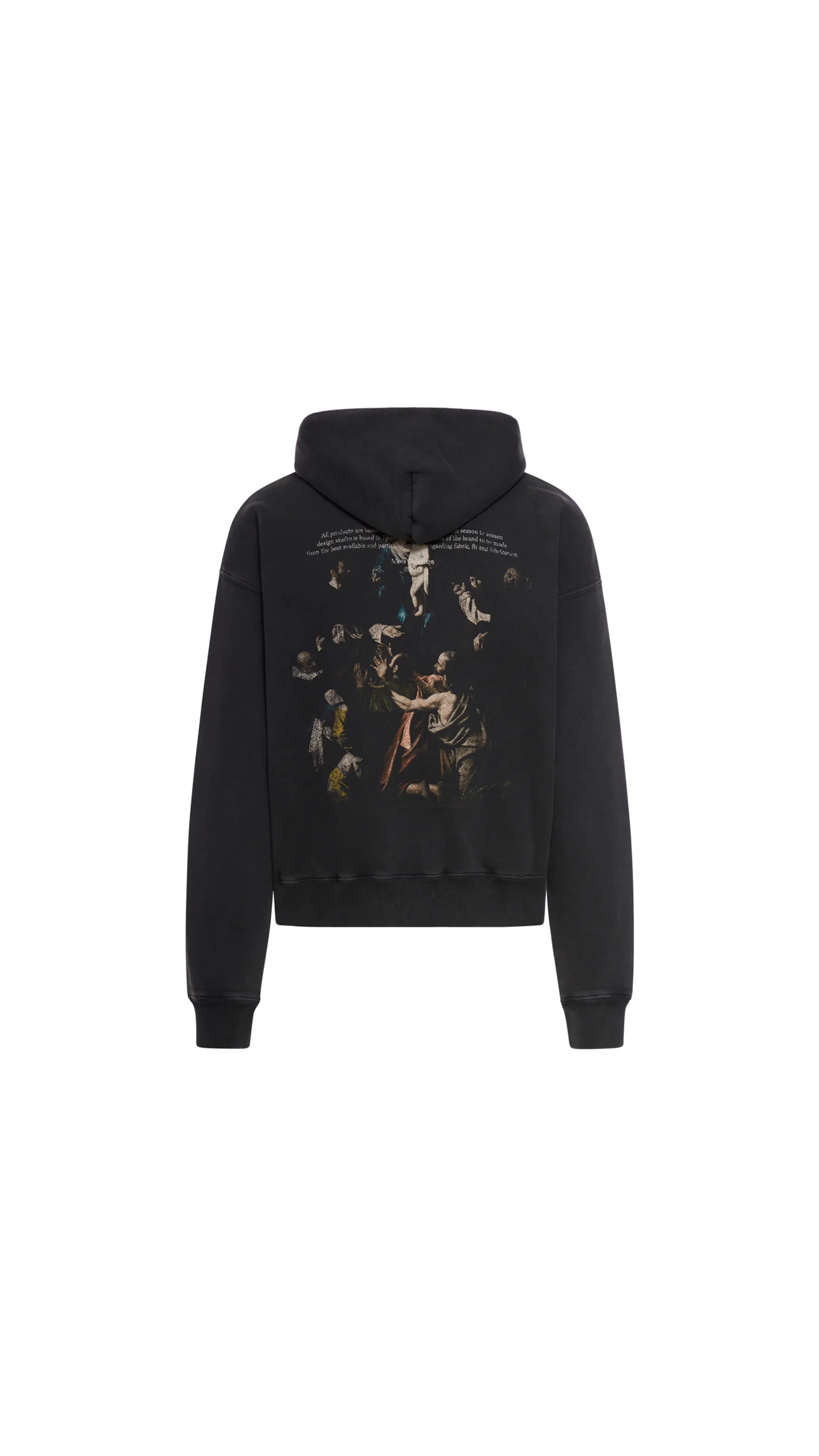 Off Stamp Caravaggio Mary Hoodie - Black