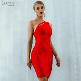 One Shoulder Bodycon Bandage Dress