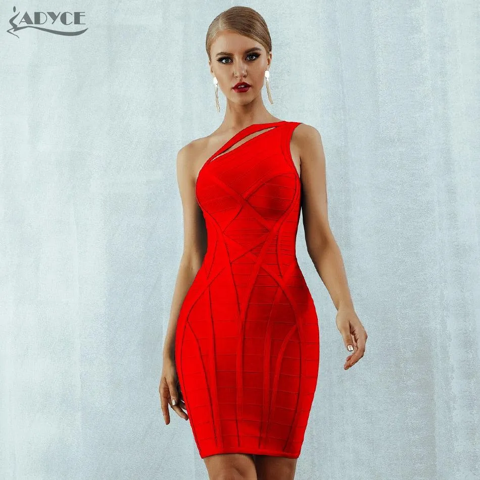 One Shoulder Bodycon Bandage Dress