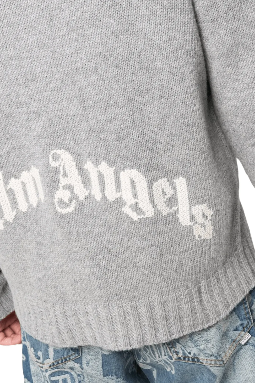 Palm Angels intarsia-logo zip-up hoodie