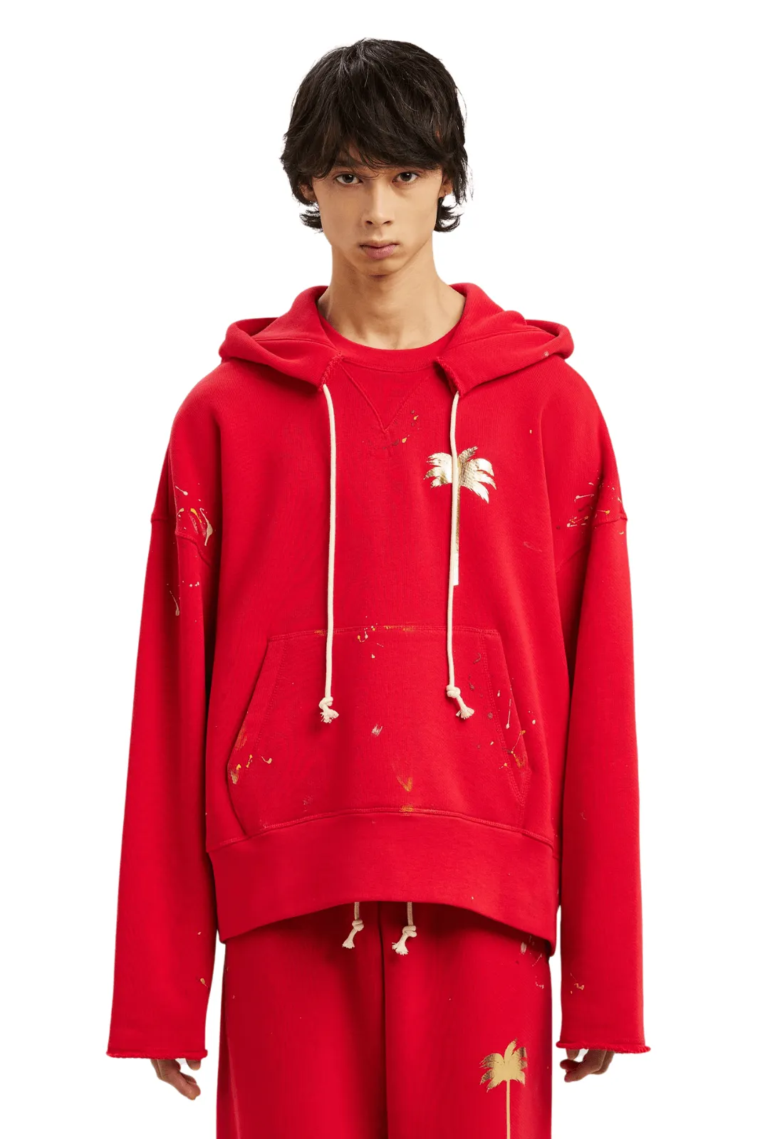 Palm Angels Palm Painted Red Hoodie