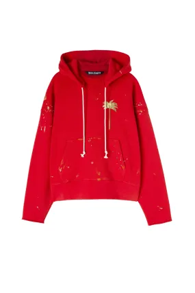 Palm Angels Palm Painted Red Hoodie