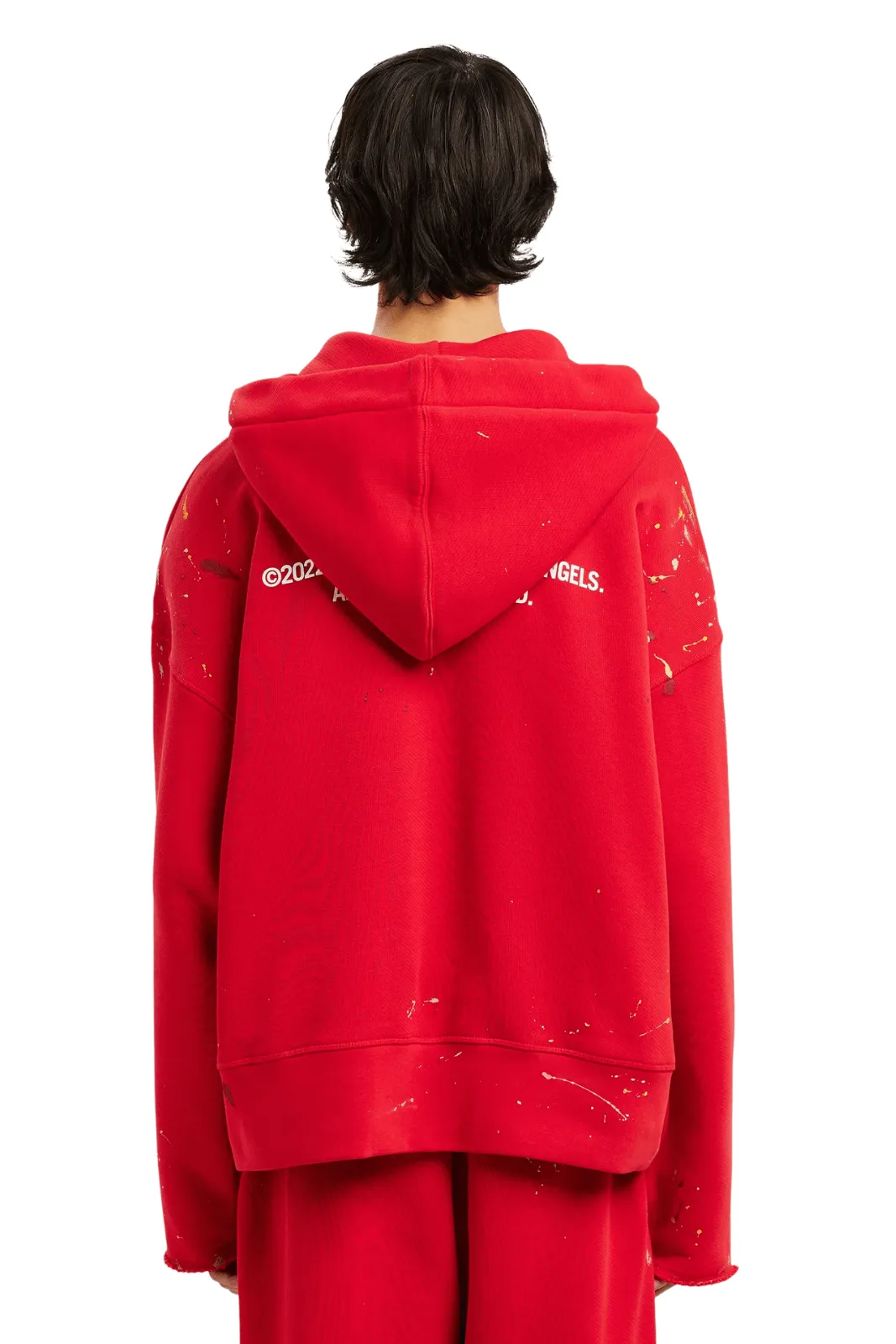 Palm Angels Palm Painted Red Hoodie