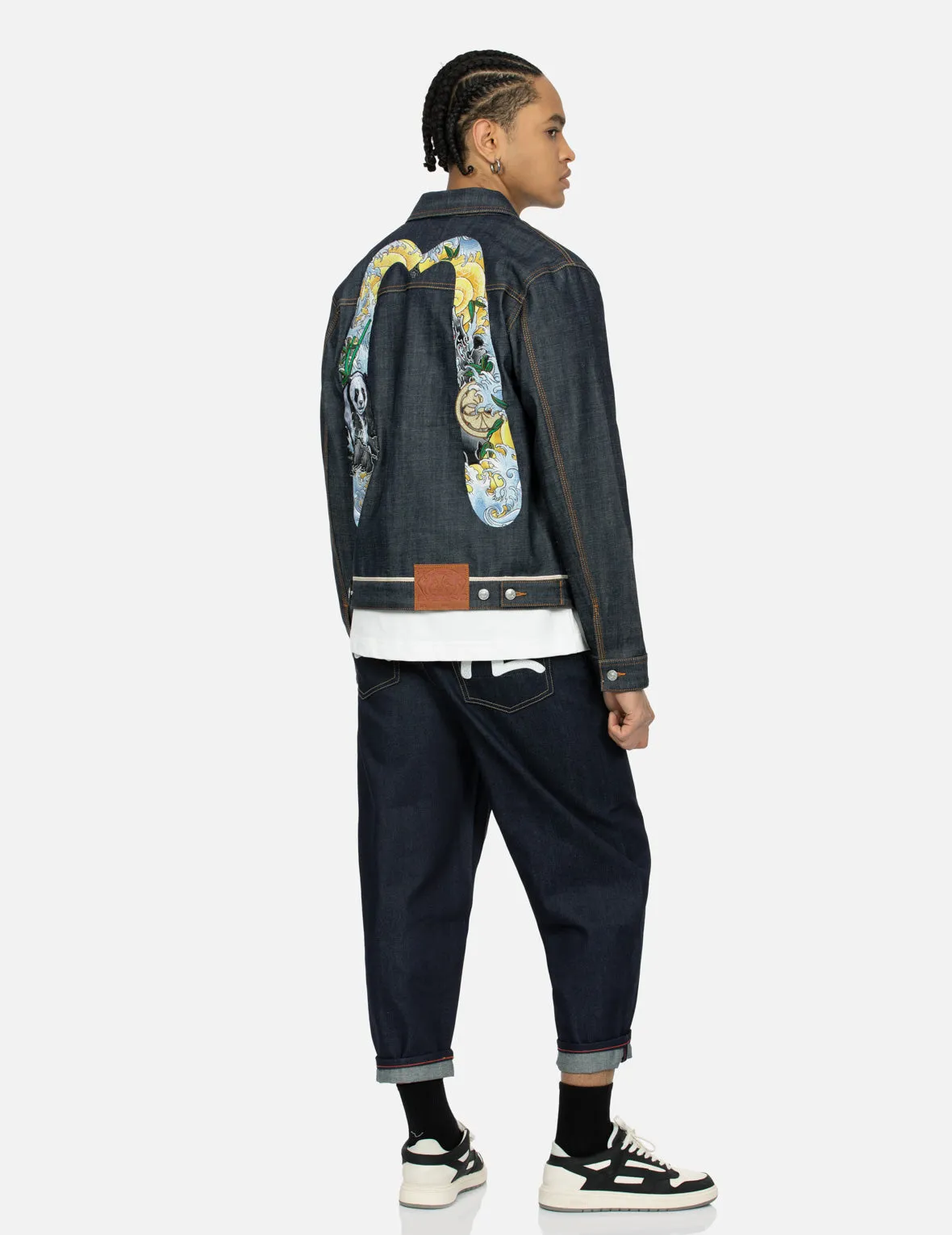 Panda Daicock Embroidery Regular Fit Denim Jacket