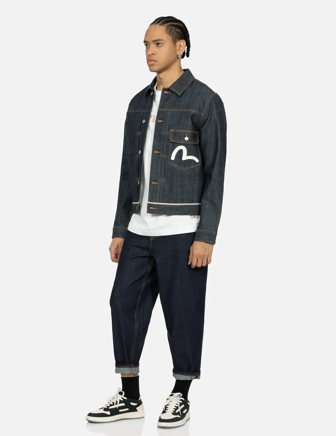 Panda Daicock Embroidery Regular Fit Denim Jacket