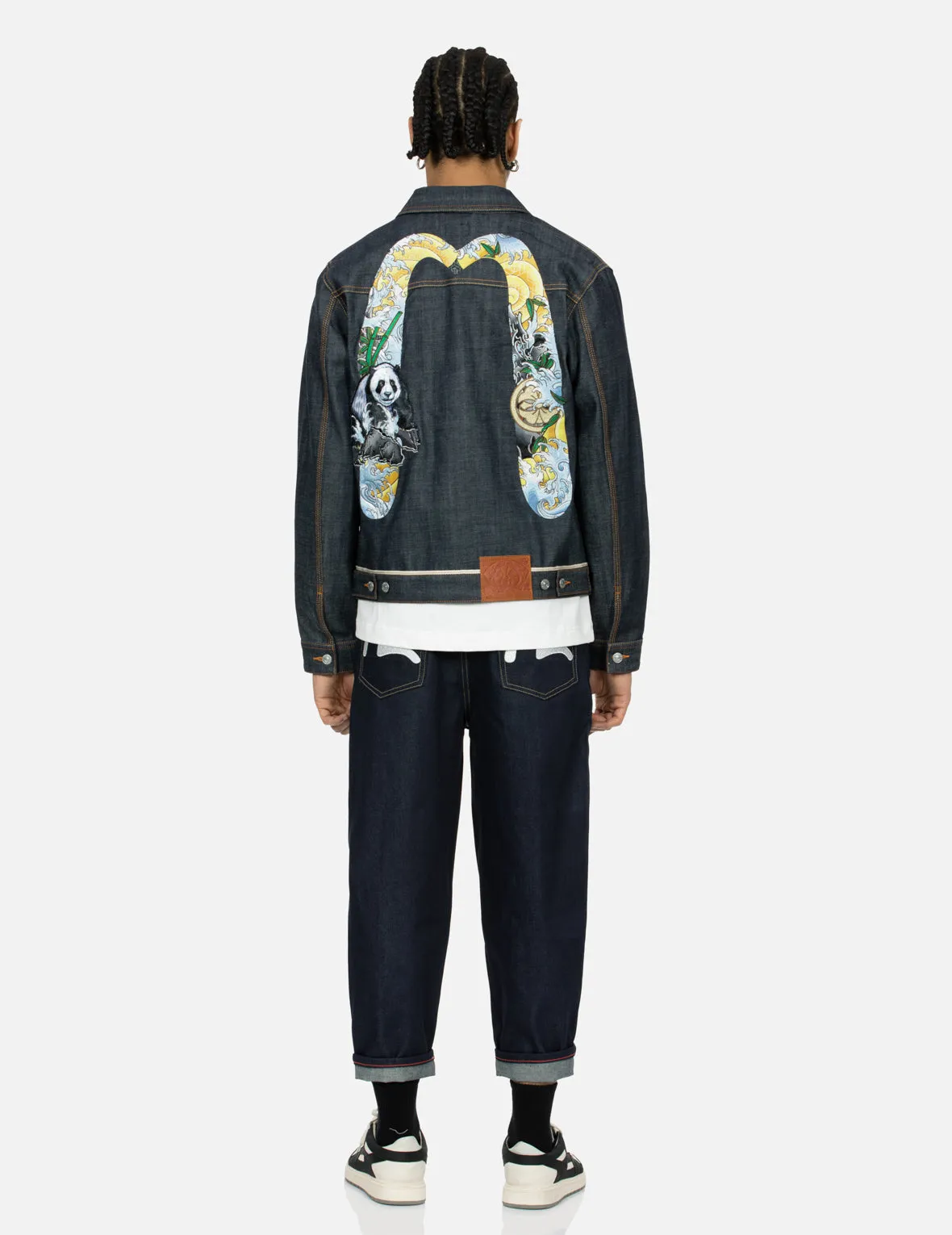 Panda Daicock Embroidery Regular Fit Denim Jacket