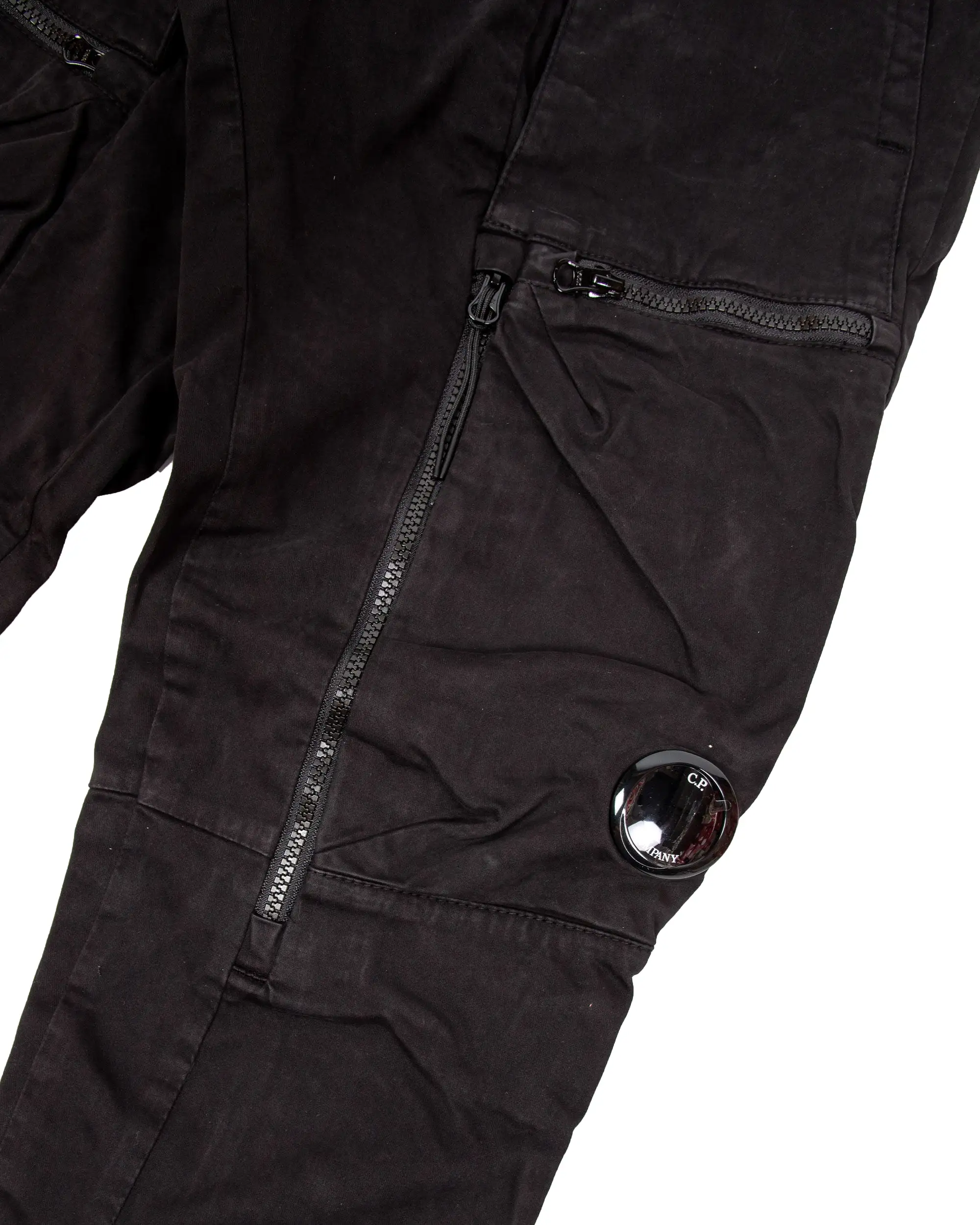 Pantalone CP Company Cargo Satin Nero