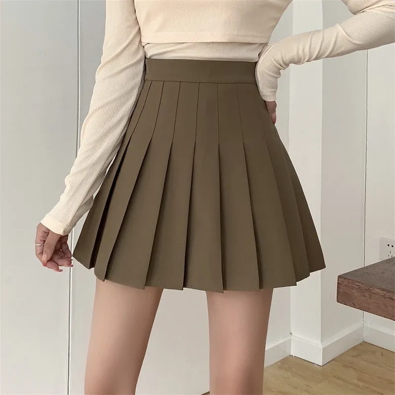 Plain Pleated Skirt