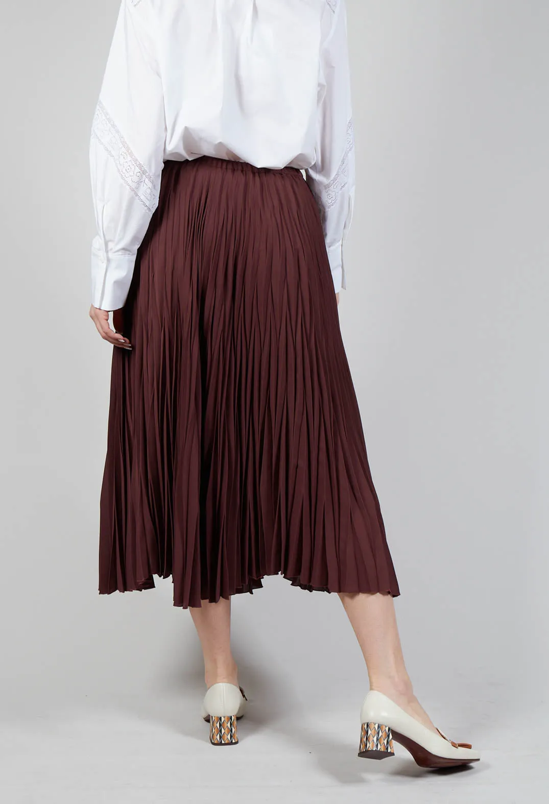 Pleated Skirt in Cocoa