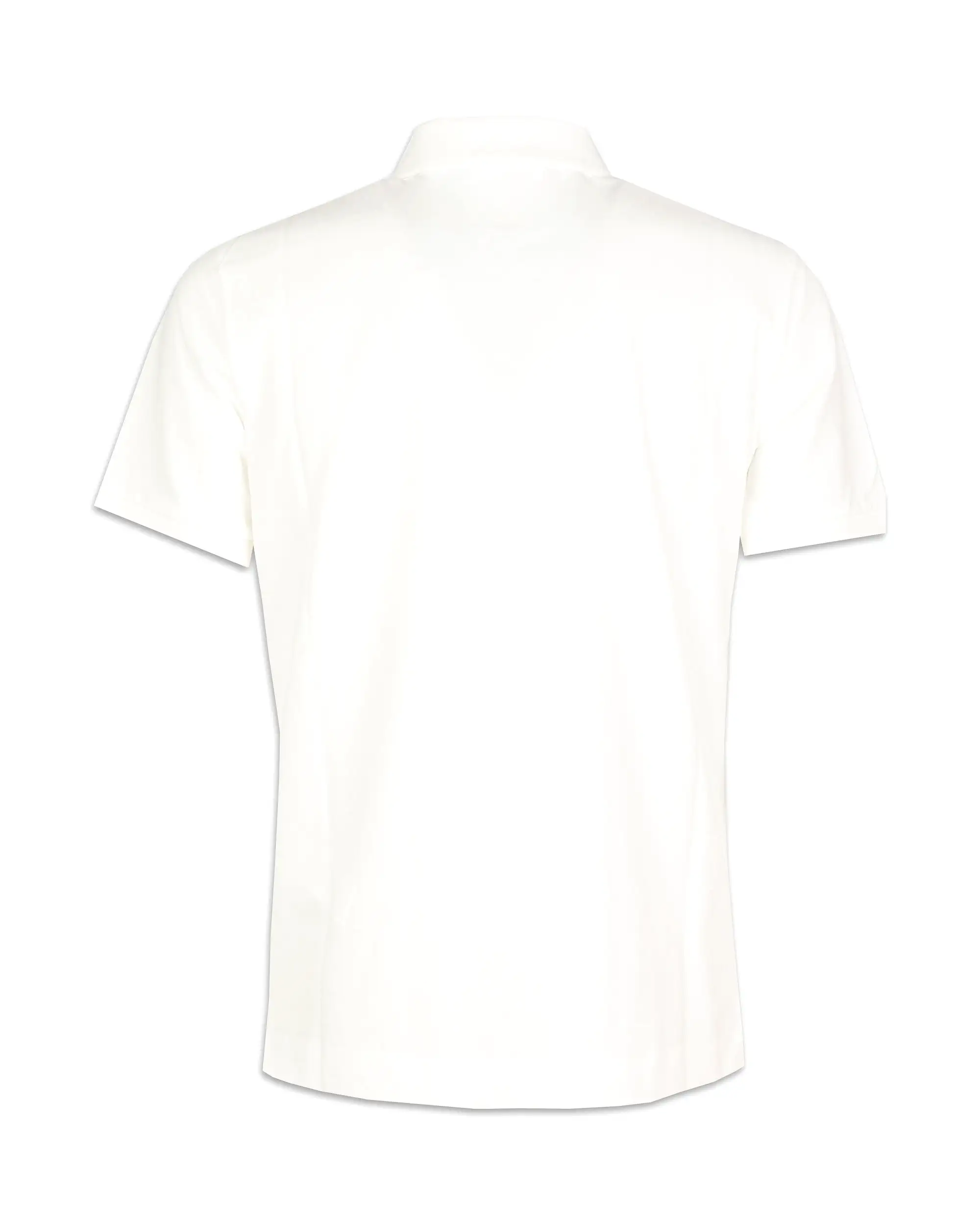 Polo Uomo CP Company Stretch Piquet Slim Zipped Polo Shirt Gauze White